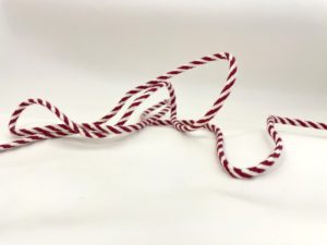 Red and white cord