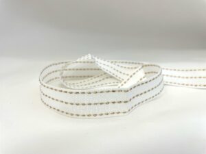 White and Lurex fancy ribbon RRM2806