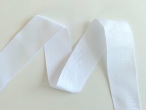 White polyester twill ribbon RRM1469-40