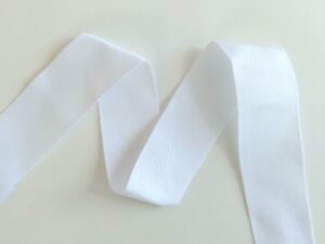 White polyester twill ribbon RRM1469-40