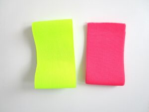 Rose and green fluo ribbons