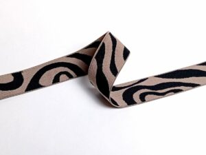 Elastisches Jacquardband 29 mm mit Zebramuster - MJE3112/29